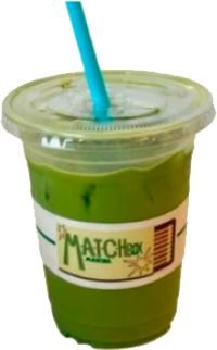 Matchbox Matcha iced cup with logo